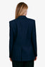 Gucci Navy Jacquard Oversized Blazer Size 42