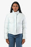 Prada 2017 Sky Blue Nylon Down Puffer Jacket Size 40