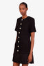 Rebecca Vallance Black Tweed Short Sleeve Mini Dress Size 12