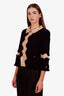 Pre-loved Chanel™ 08C Black/Beige Tweed Leather Jacket Size 36