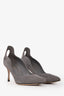 Sergio Rossi Grey Suede With Cutout High-Heel Pumps Size 37