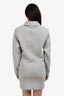 Frame Grey Cotton Collared Sweatshirt L/S Dress Size XS