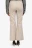 'S Max Mara Grey Cotton Cropped Flare Pants Size 4