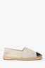 Pre-loved Chanel™ Light Grey Canvas Interlocking CC Logo Espadrilles Size 40