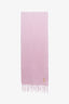 Saint Laurent Cream Pink YSL Logo Scarf