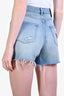 Gucci Blue Denim Light Wash Angry Cat Shorts Size 25
