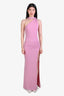 Katie May Pink One Shoulder Ruched Maxi Dress Size S