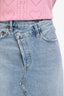 Agolde Light Blue Criss Cross Denim Mini Skirt Size 26
