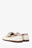 Brunello Cucinelli 2022 White Leather Suede Distressed Boat Shoes Size 45 Mens