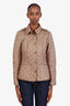 Burberry Taupe Quilted Jacket Size S