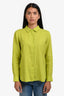 Eileen Fisher Lime Green Linen Long Sleeve Top Estimated Size XS Petite