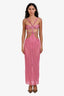 PatBO Pink Knit Cut Out Beach Dress Size S
