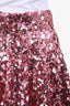 Dolce & Gabbana Pink Sequin Skater Skirt Size 40