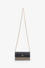 Gucci Monogram/Black Leather GG Marmont Wallet on Chain