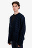 Balenciaga Navy/Green Logo All Over Cardigan Size 3 Mens
