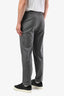 Moncler Grey Wool Slim Fit Trousers Size 44 Men's