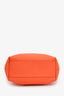 Longchamp Orange Leather Le Roseau Bucket Bag