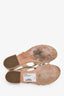 Pre-loved Chanel™ Beige Embellished Suede Slingback Sandals Size 35.5