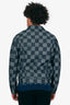 Louis Vuitton 2023 Navy Denim Distorted Damier Trucker Jacket Size 48 Men's