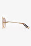 Chloe Gold Carolina Round Sunglasses