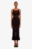 Paco Rabanne Black Lace Detailed Maxi Skirt Size 34
