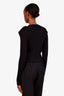 Balmain Black Ribbed Cardigan Size 36