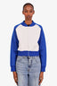 Christian Dior Blue/White Zip Up 'Dior Vibe' Sweater Size 8