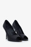 Gucci Black Guccissima Peep Toe Heels Size 39