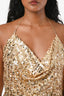 Patrizia Pepe Gold Sequin Mini Dress Size 0