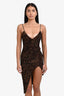Camila Coelho Black/Brown Animal Print Sleeveless Ruched Mini Dress Size XXS
