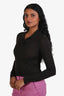 Frame Brown Silk Cashmere Long Sleeve Polo Sweater Size XS