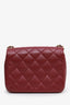 Pre-loved Chanel™ 21A Burgundy Crystal CC Mini Square Full Flap Bag