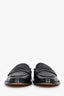 Thom Browne Black Leather Varsity Penny Loafer Mules Size 8.5 Men's
