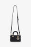 Christian Dior Black Lady D-Joy Micro Bag With Strap