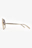 Chloe Silver Metal Frame Aviator Sunglasses
