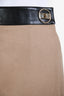 Gucci Beige/Brown Camel Hair Mini Skirt Size 44