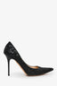 Jimmy Choo Black Glitter Heels Size 38.5