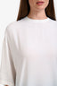N.21 White Silk Sheer Short Sleeve Top Size M