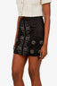 Gucci 2006 Black Beaded Crystal Mini Skirt Altered Size 42