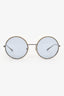 Pre-loved Chanel™ Metal Raffia Round Frame Sunglasses