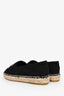 Pre-loved Chanel™ Black/Gold Glitter Tweed CC Espadrilles Size 39