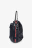 Chanel 2008/09 Cuir Perforé Bleu Marine/Rouge Sac Cabas Extensible Spirit Ligne Baseball