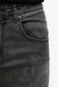 Christopher Kane Grey Faded Floral Print Low Rise Crop Jeans Size 25