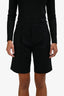 Gucci Navy Pleated Shorts Size 38
