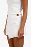 Ganni White Wrap Denim Miniskirt Size 34