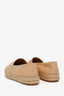 Pre-Loved Chanel™ Nude/Black Leather Captoe CC Espadrilles Size 39
