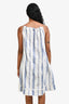 Zimmermann White/Blue Cotton Eyelet Floral Sleeveless Mini Dress Size 1