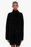 Balenciaga Black/Gold Glitter Turtle Neck Knit Dress Size S