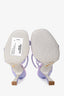 Rene Caovilla Purple Crystal Embellished Ankle Wrap Heels Size 6
