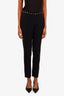 Moschino Cheap and Chic Black Straight Leg Studded Waistband Trousers Size 14